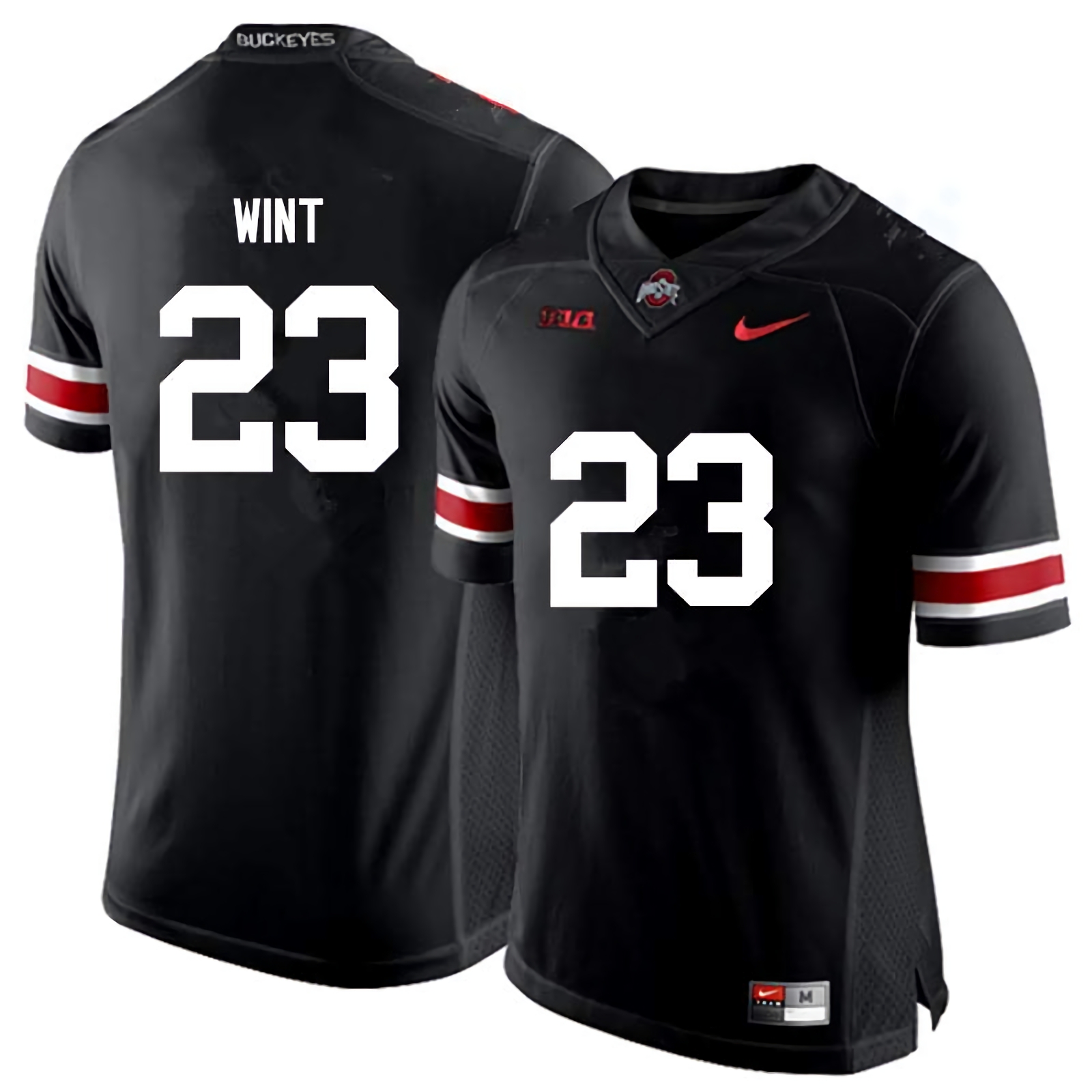 Jahsen Wint Ohio State Buckeyes Men's NCAA #23 Nike Black College Stitched Football Jersey QFD6456CZ